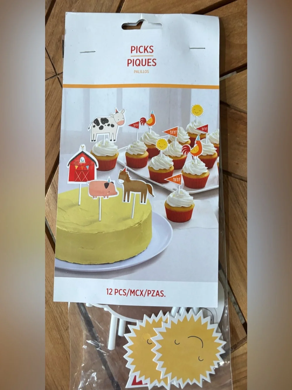 Farm Animal Barn Birthday Party Cake & Cupcake Toppers Candles 2 Mini Piñata LOT